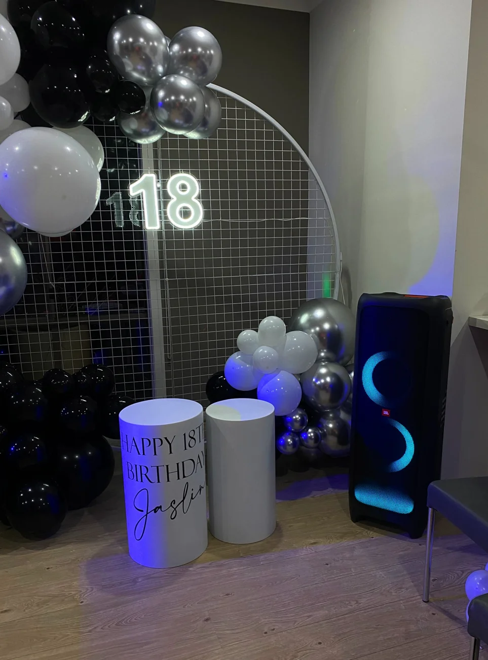 Previous birthday party setup